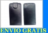 FUNDA CUERO CON IMAN PARA IPHONE 4 4G NEGRA